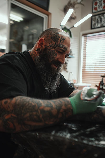 Tattoo artist Ashish Inyene